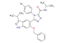 eMolecules​ 5-(6-(BENZYLOXY)-3-ISOPROPYL-1H-INDAZOL-5-YL)-4-(4-BROMOPHENYL)-N-ISOPROPYL-4H-1,2,4-TRIAZOLE-3-CARBOXAMIDE