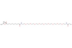 eMolecules​&nbsp;17-(Bromoacetamido-PEG9-ethylcarbamoyl)nonanoic t-butyl ester | Broadpharm |817.853 | C36H69BrN2O13 | 98.000 | CC(C)(C)OC(=O)CCCCCCCCC(=O)NCCOCCOCCOCCOCCOCCOCCOCCOCCOCCNC(=O)CBr | 250mg | 490840982
