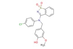 eMolecules​ 4-([(4-Chlorophenyl)(1,1-dioxido-1,2-benzisothiazol-3-yl)amino]methyl)-2-methoxyphenol