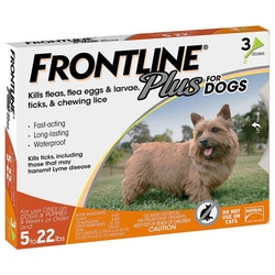 Med Vet International B.I Frontline Plus for Dogs up to 22 lbs, 3 Doses,