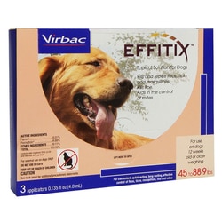 Med Vet International Effitix Topical Solution for Dogs, 45-88.9 lbs, 3 Month
