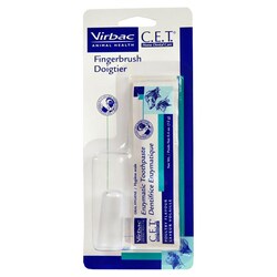 Med Vet International&nbsp;CET Fingerbrush with Paste 1 brush, 12gm paste Feline