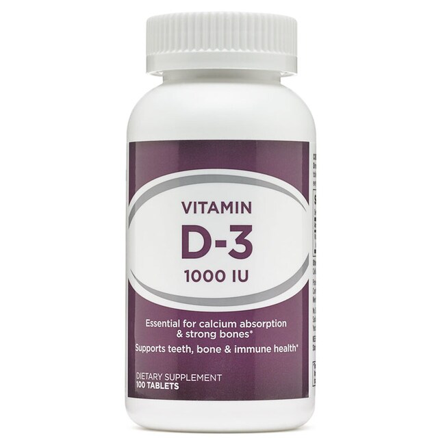 Med Vet International Vitamin D3, 25mcg (1000 IU), 100 Tablets