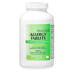 Med Vet International Chlorpheniramine Tablets 4mg, 1000 tablets, Quantity: