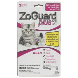 Med Vet International Zoguard Plus For Cats, 3 Pack, Quantity: Each of