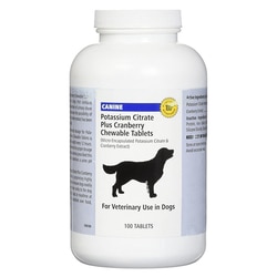 Med Vet International Potassium Citrate, 100 Chew Tabs, Cranberry, Quantity: