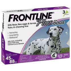 Med Vet International B.I Frontline Plus for Dogs 45-88 lbs, 3 Doses, Quantity: