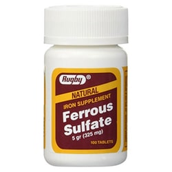 Med Vet International Ferrous Sulfate Fc 325mg/Gram, 100 Tablets, 24/Case
