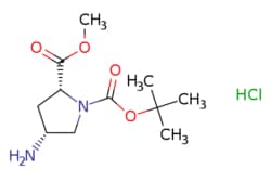 eMolecules​&nbsp;1217474-04-8 | Methyl N-BOC-(2R,4R)-4-Aminopyrrolidine-2-carboxylate hydrochloride | Combi-Blocks | MFCD11042656 | 280.750 | C11H21ClN2O4 | 96.000 | Cl.COC(=O)[C@H]1C[C@@H](N)CN1C(=O)OC(C)(C)C | 1g | 232308353