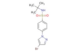 eMolecules​&nbsp;1199773-25-5 | N-t-Butyl 4-(4-bromopyrazol-1-yl)benzenesulfonamide | Combi-Blocks | MFCD13195744 | 358.250 | C13H16BrN3O2S | 98.000 | CC(C)(C)NS(=O)(=O)c1ccc(cc1)-n1cc(Br)cn1 | 1g | 117543105