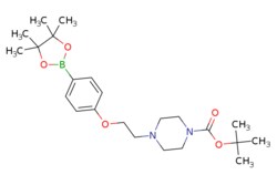 eMolecules​ tert-Butyl 4-(2-[4-(4,4,5,5-tetramethyl[1,3,2]dioxaborolan-2-yl)phenoxy]ethyl)piperazine-1-carboxylate