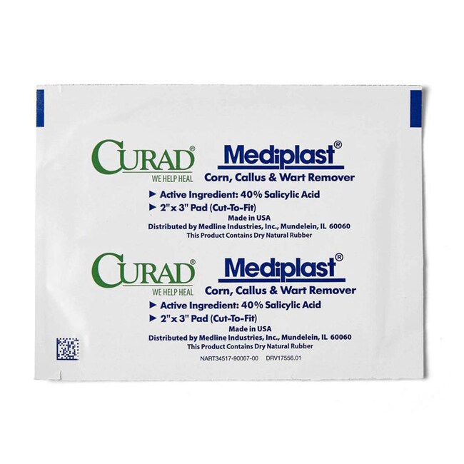 Med Vet International Curad Mediplast Wart Removal Pad 2" x 3", Each
