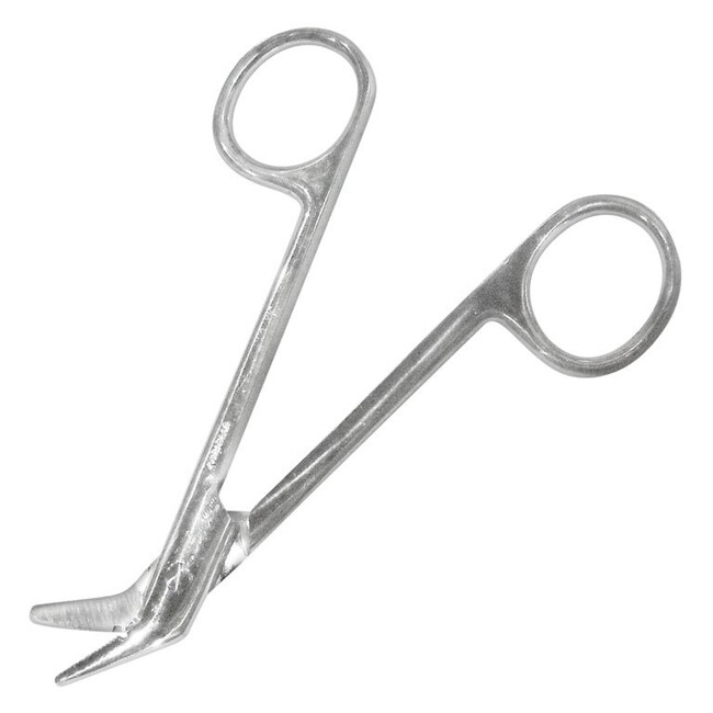 Med Vet International Economy Wire Cutter Angled Serrated Scissors 5