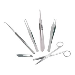 Med Vet International Dissecting kit w/6 instruments, w/case
