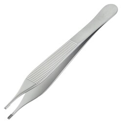 Med Vet International 4-3/4" Adson Brown Forceps, 9X9 Teeth, Economy, Quantity: