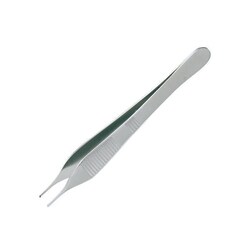Med Vet International 4 1/2" Economy Adson Tissue Forceps, 1X2 Teeth, Quantity: