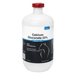 Med Vet International Calcium Gluconate 23% 500mL, Quantity: Each of 1