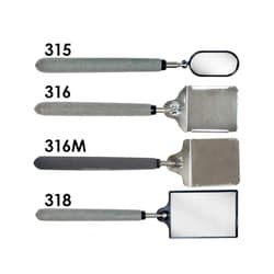 MSC&nbsp;Mag-Mate Inspection Mirror, Rectangular, Glass, Telescoping, 1 ea