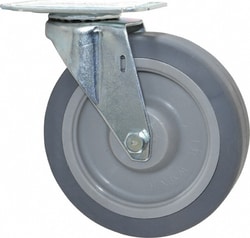 MSC&nbsp;E.R. Wagner Swivel Caster, Thermoplastic Rubber, 5 in., 1 ea