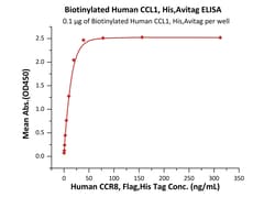 ACROBiosystems Biotinylated Human CCL1, His,Avitag (CC1-H82E9) is expressed