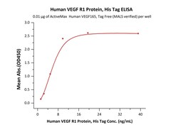 ACROBiosystems Human VEGF R1 Protein, His Tag (VE1-H52H9) is expressed