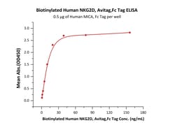 ACROBiosystems Biotinylated Human NKG2D, Avitag,Fc Tag (NKD-H82F4) is expressed