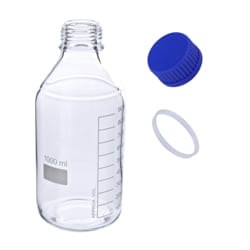 Microsolv Technology Corporation&nbsp;Bottle, Mobile Phase Reservoir, Glass, Clear, 1L, Screw Top, GL45 Threads. 1 EA.