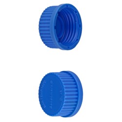 Microsolv Technology Corporation Caps, Screw Top GL45 Threads, Blue, Solid without a Liner. 10/PK.