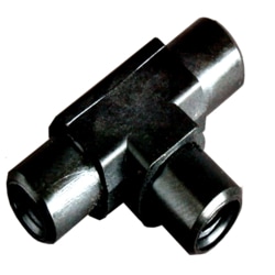 Microsolv Technology Corporation&nbsp;Union, Connector, Tee, High Pressure, 0.50mm Through Holes with 10-32 Screw Threads. Carbon PEEK. Use with 1/16