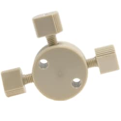 Microsolv Technology Corporation&nbsp;Union, Connector Kit, Cross, High Pressure, 0.30mm Through Hole with 10-32 Screw Threads. PEEK, Round with an Internal X. Use with 1/16