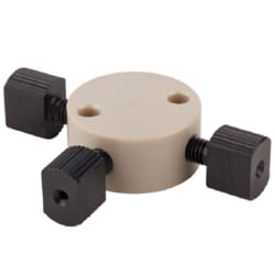 Microsolv Technology Corporation&nbsp;Union, Connector Set, Tee, High Pressure, 0.30mm Through Hole with 10-32 Screw Threads. PEEK, Round with an Internal T. Use with 1/16