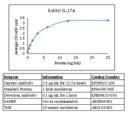Kingfisher Biotech Inc Rabbit IL-17A ELISA - Less than or equal to 10 plates