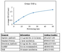 Kingfisher Biotech Inc Ovine TNF alpha ELISA - Less than or equal to 20