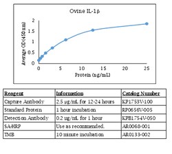 Kingfisher Biotech Inc Ovine IL-1 beta ELISA - Less than or equal to 10
