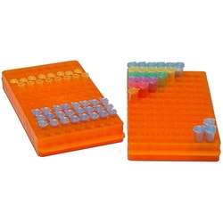 Alkali Scientific Test Tube Rack, Reversible, 96x1.5/0.5mL, (112x250mm)