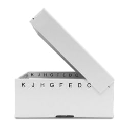 Alkali Scientific FlipTop™ Carboard Freezer Box with Attached Hinged Lid, 81-place, White, 5/pk