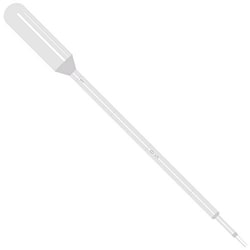 Alkali Scientific Transfer Pipette, 5mL, Individually Wrapped, Large Bulb, Graduated to 1mL, Sterile, 500/cs