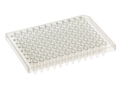 Alkali Scientific&nbsp;ProCycle&trade; Mini Skirted PCR Plates, Half-Skirted, 96 x 0.2ml Well, BLACK PRINTED Alphanumerics, A12 cut corner, 10/PK