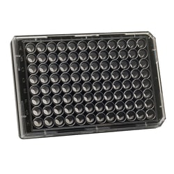 Alkali Scientific Cell Culture Plate, PS, 96-Well, Black Wells with Clear