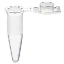 Alkali Scientific&nbsp;Microcentrifuge Tube, 1.5mL, Clear, Sterile, Conical, Lock Cap, 50/bag, 400/pk, 4000/cs