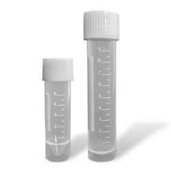Alkali Scientific SureSeal™ Sterile Transport / Mailing Tubes, 5mL with Attached Screw Cap, 100 per Sterile Bag, 1000/cs