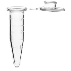 Alkali Scientific&nbsp;0.5mL Qwik-Snap&trade; Clear Microtube with Cap, Sterile, in Self-standing Bag, 500/cs