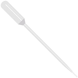 Alkali Scientific Transfer Pipette, 5mL, Individually Wrapped, Extended Tip, Standard Bulb, Sterile, 500/cs