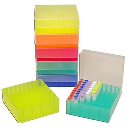 Alkali Scientific Polypropylene Microtube 81-place Freezerbox, Lift Off