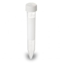 Alkali Scientific&nbsp;CellPro&trade; 15mL Marker Conical Tubes, Centrifuge Tubes, Conical Bottom with White Screw Caps, Sterile, 50/Resealable Bag, 500/cs