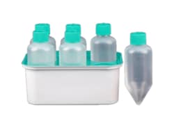 Alkali Scientific Conical Centrifuge Tubes, 250mL, PP, Plug Seal Cap, Sterile, 6/Rack, 24/cs