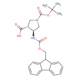 STA PHARMACEUTICAL US LLC&nbsp;(3R,4S)-1-Boc-4-Fmoc-amino-3-pyrrolidinecarboxylic acid | 100 g | CAS 267230-44-4 | MDL MFCD09608142