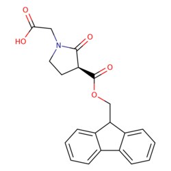 STA PHARMACEUTICAL US LLC&nbsp;(S)-2-(3-((((9H-fluoren-9-yl)methoxy)carbonyl)amino)-2-oxopyrrolidin-1-yl)acetic acid | 5 g | CAS 143129-77-5 | InChIKey SYMJBNKVLYJCRK-KRWDZBQOSA-N