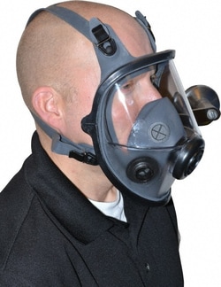 MSC&nbsp;North Full Face Respirator, Elastomer, Threaded, Small, 1 ea