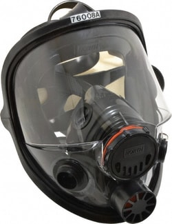 MSC&nbsp;North Full Face Respirator, Silicone, Threaded Connection, Medium/Large, 1 ea